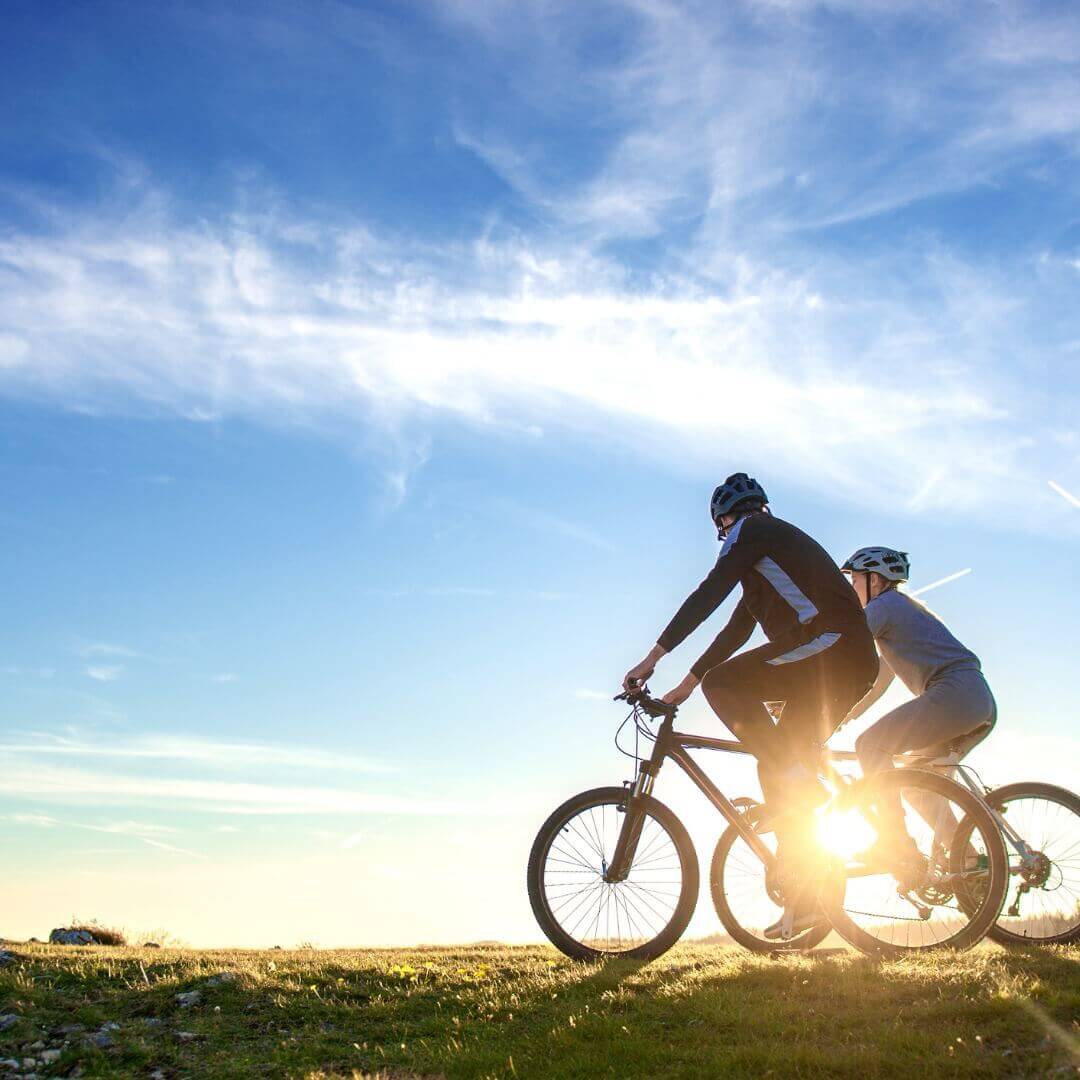 Mountain bikes on the trail