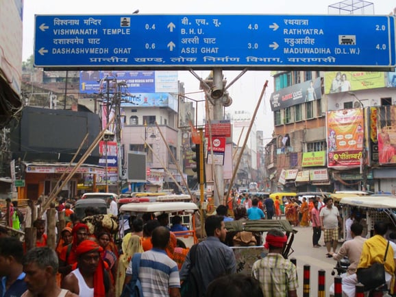 Traffic jam in Varanasi copy